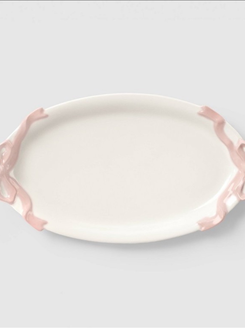 6.25" Ceramic Bow Tray White/Pink - Room Essentials, Target